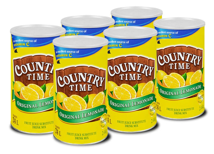 Country Time Lemonade Drink Mix, 2.4kg (Pack of 6) - Canadian Distribution - Ships Free Within Canada on Orders Above CAD $199