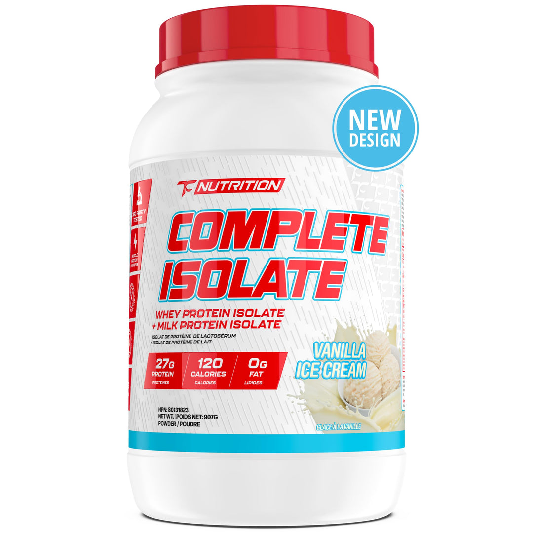 Complete Isolate – Whey + Milk Protein Isolate – Vanilla Ice Cream – 2 lb