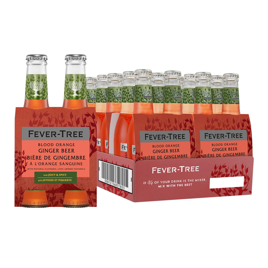 Fever-Tree Blood Orange Ginger Beer – 200 mL, 24-Pack - Canadian Distribution - Ships Free Within Canada on Orders Above CAD $199
