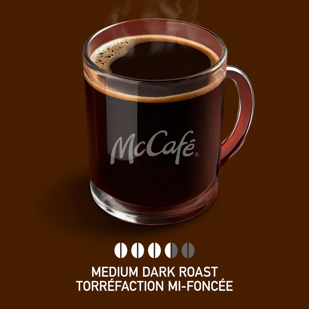 McCafé Premium Medium Dark Roast Decaf Ground Coffee, 6 x 300g - Canadian Distribution - Ships Free Within Canada on Orders Above CAD $199