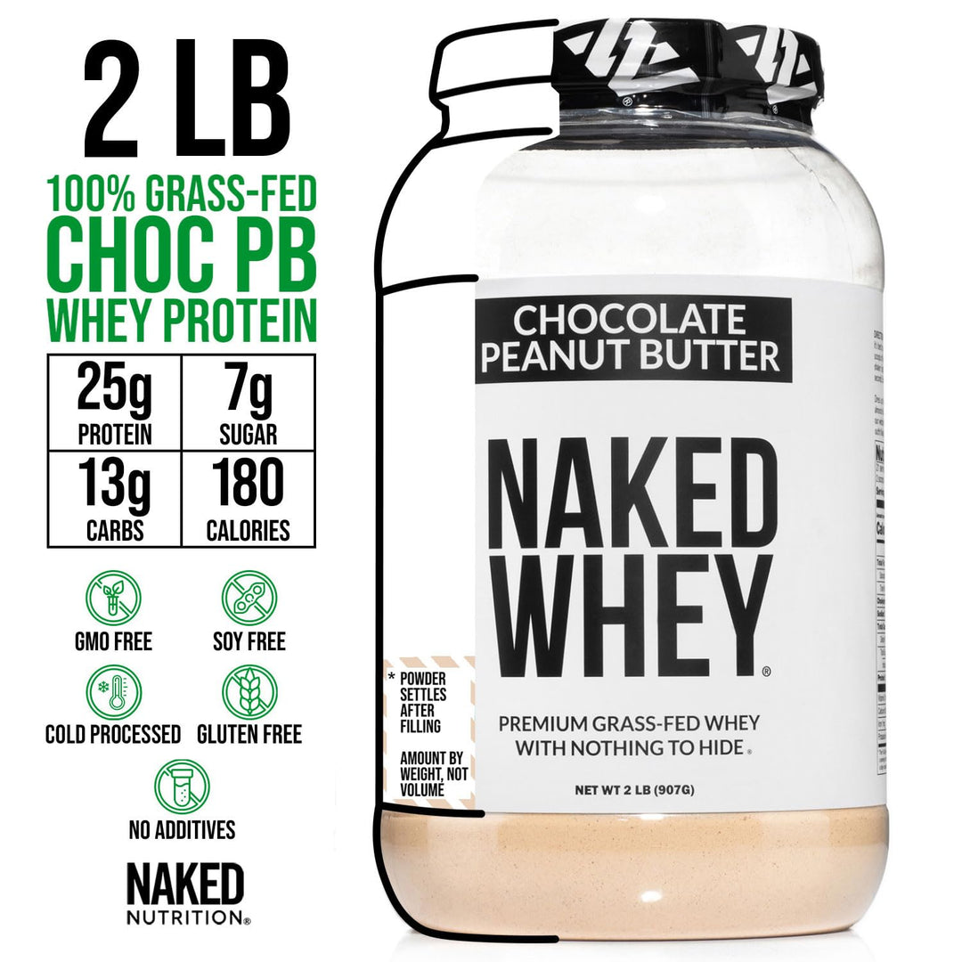 Whey Protein – Chocolate Peanut Butter – Grass Fed Whey – 2 lb