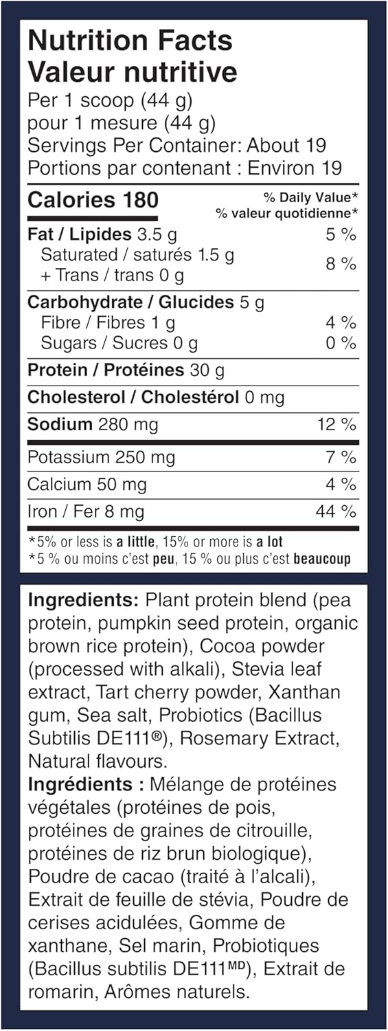 Vega Sport – Vegan Protein Powder + Recovery – Chocolate – 19 Servings, 837 g