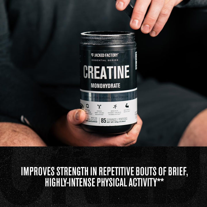 Jacked Factory – Creatine Monohydrate Powder – 425 g, 85 Servings