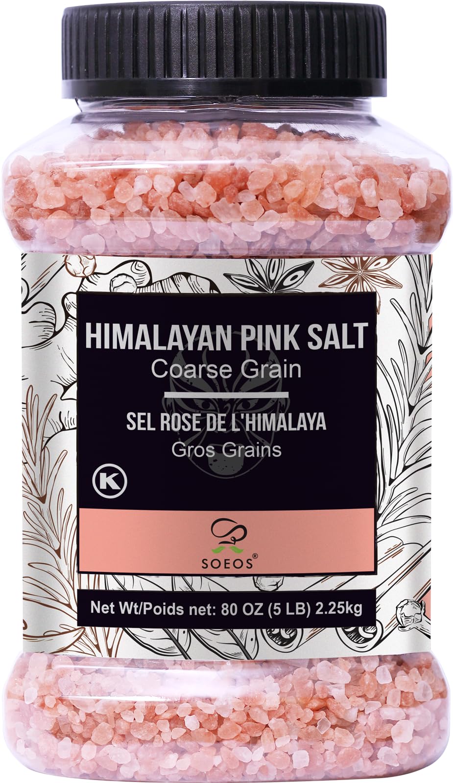 Soeos – Himalayan Pink Salt – Coarse Grain – 2.25kg – Mineral-Dense