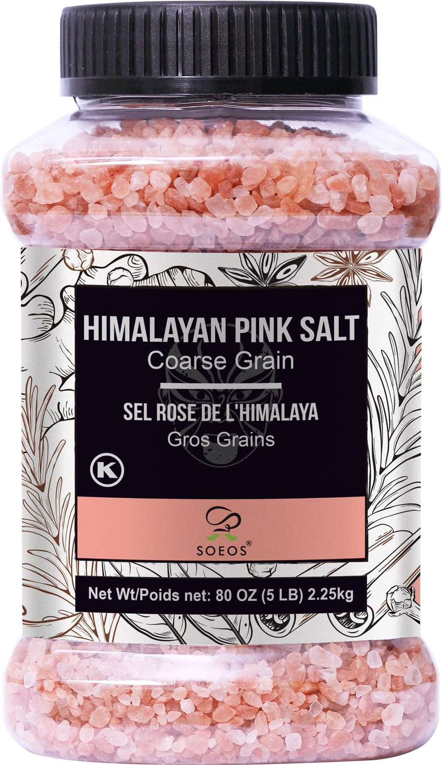 Soeos – Himalayan Pink Salt – Coarse Grain – 2.25kg – Mineral-Dense