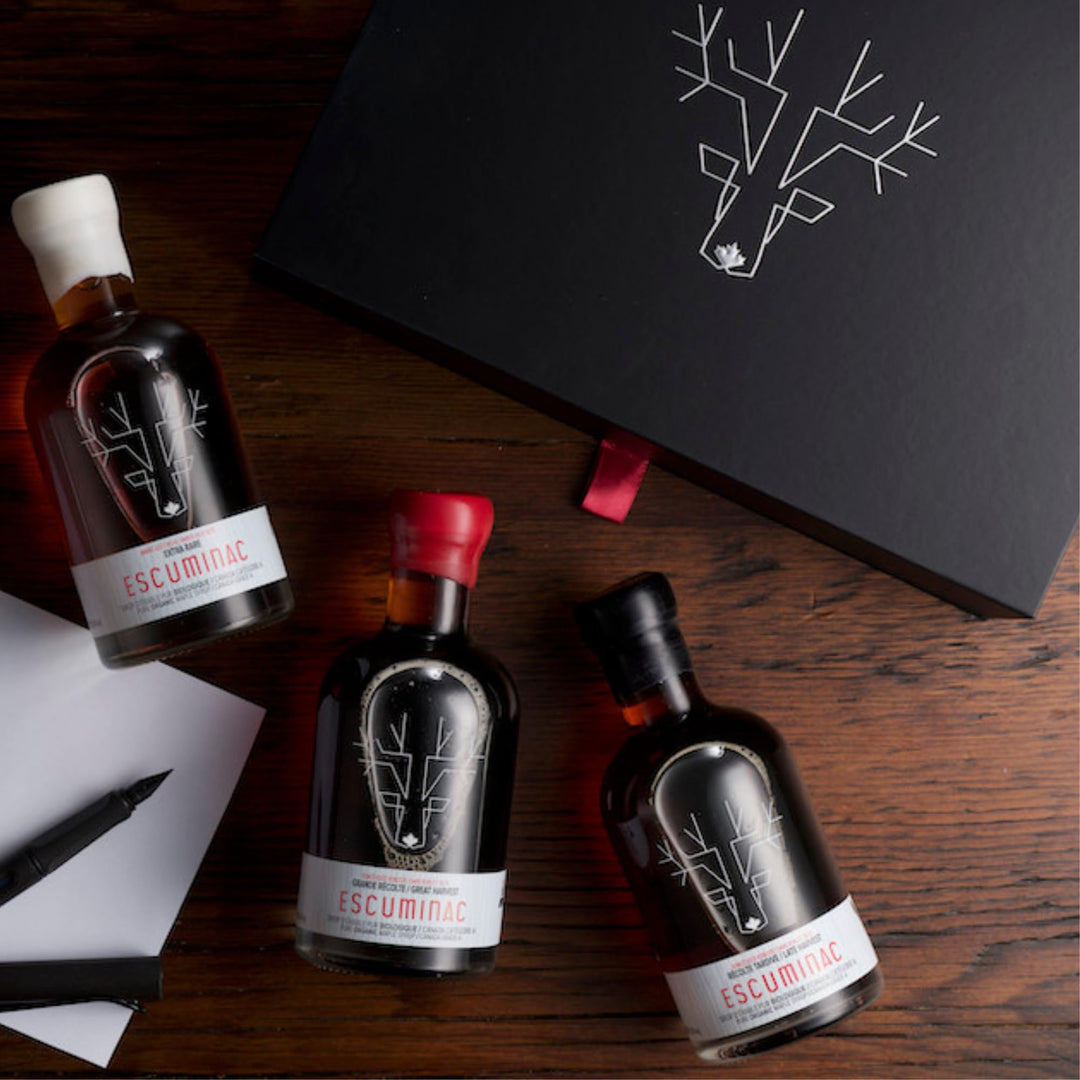Escuminac – Maple Syrup Gift Set – Amber to Dark – 3 × 200mL