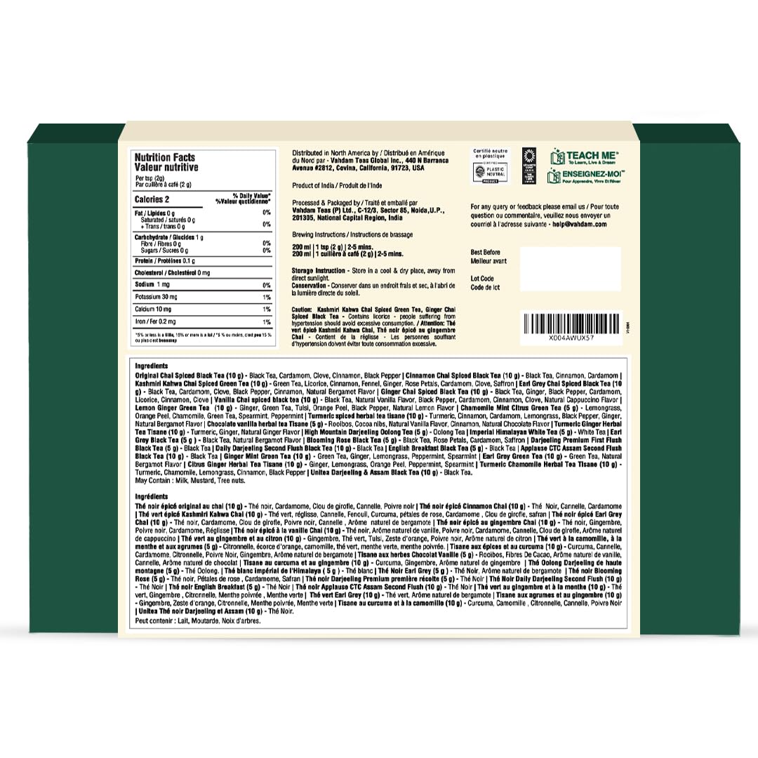 VAHDAM – Tea Gift Set – 24 Loose Leaf Teas – Luxury Tin Caddies