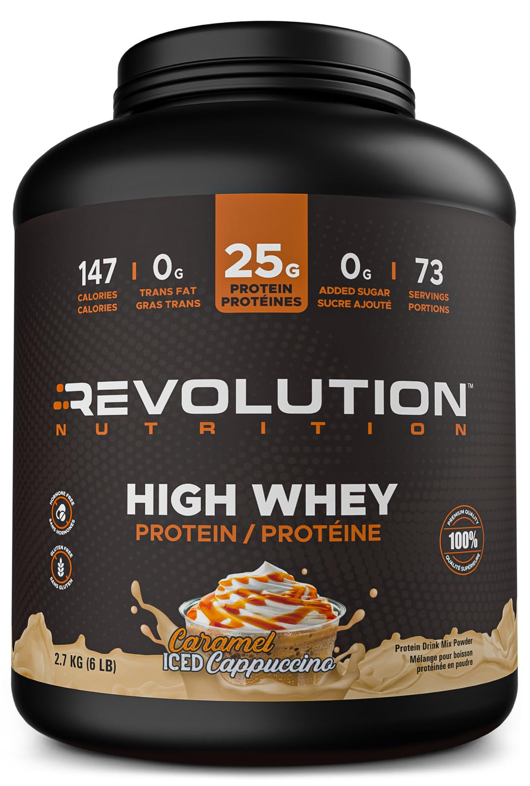 Revolution - High Whey Isolate Protein Powder - Caramel Iced Cappuccino - 6LB