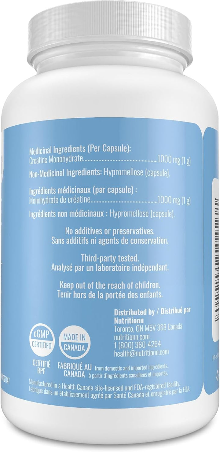 Nutritionn – Creatine Monohydrate Capsules – 1000 mg x 150 Pills