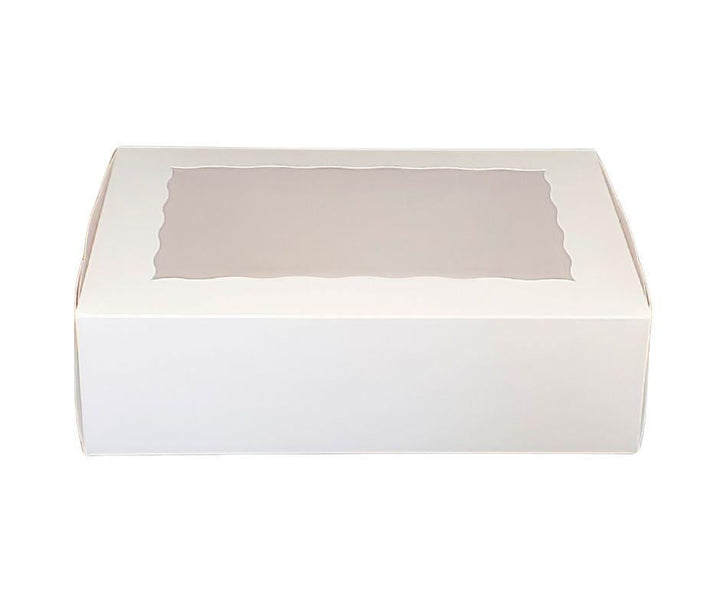 EB - 14 x 10 x 4 - Boîte à cupcakes avec fenêtre - Blanche - 5284A