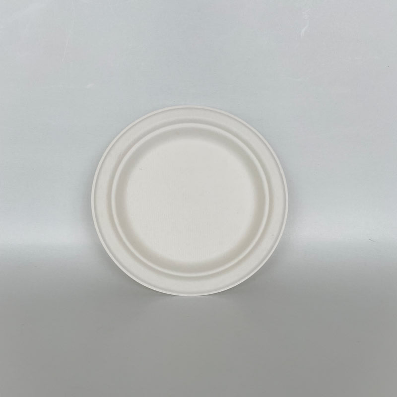 Sugarcane Plate - 6/7/9/10 inch - 1000cs BPI - Disposable Take Away Food Packaging - Canadian Distribution