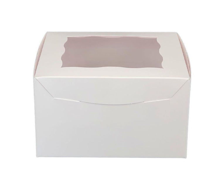 EB - 7 x 7 x 4 - Boîte à cupcakes avec fenêtre (4 cupcakes) - Blanc - 5281A