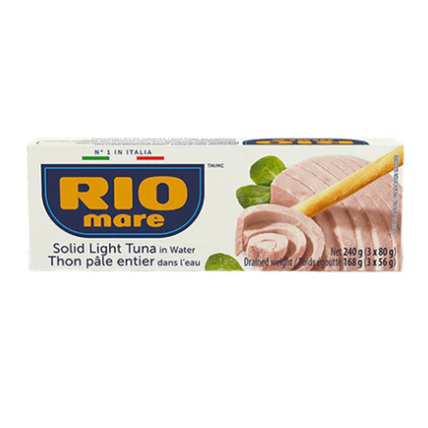 RIO MARE - SOLID LIGHT TUNA NATURAL WATER 24x3x80GR