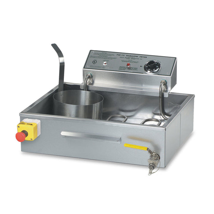 FW-12 Fryer with Drain (Hydro approved)  - Gold Medal - Made in the USA