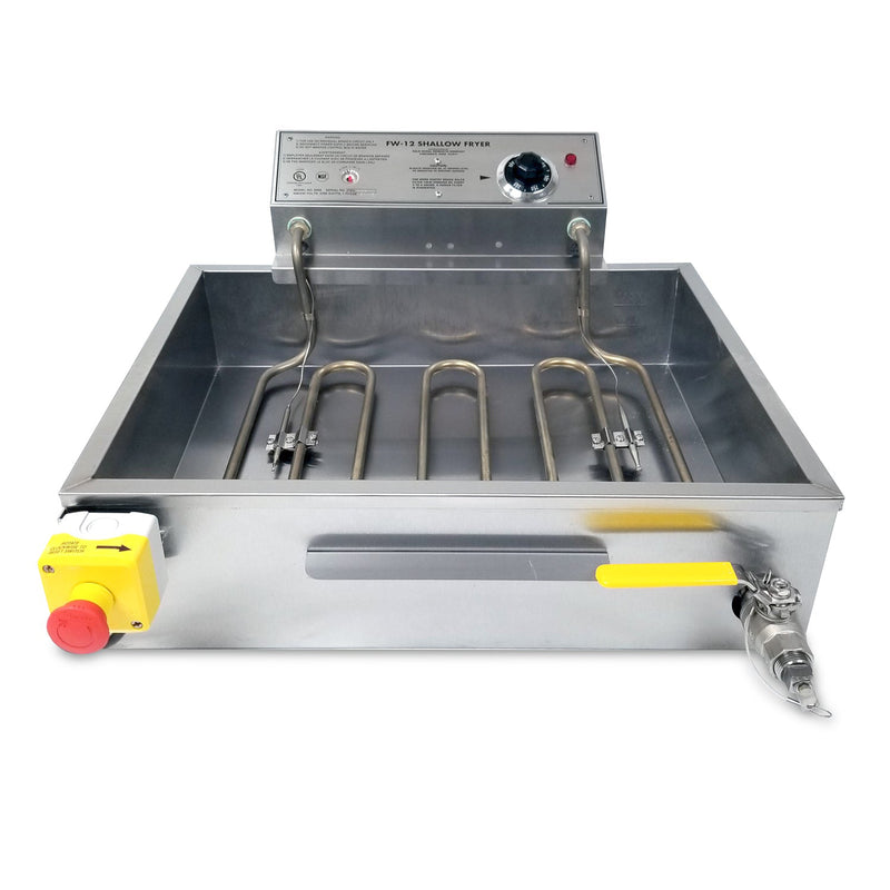 FW-12 Fryer with Drain (Hydro approved)  - Gold Medal - Made in the USA