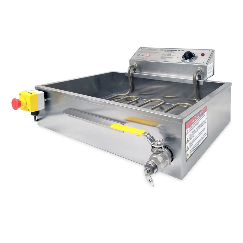 FW-12 Fryer with Drain (Hydro approved)  - Gold Medal - Made in the USA