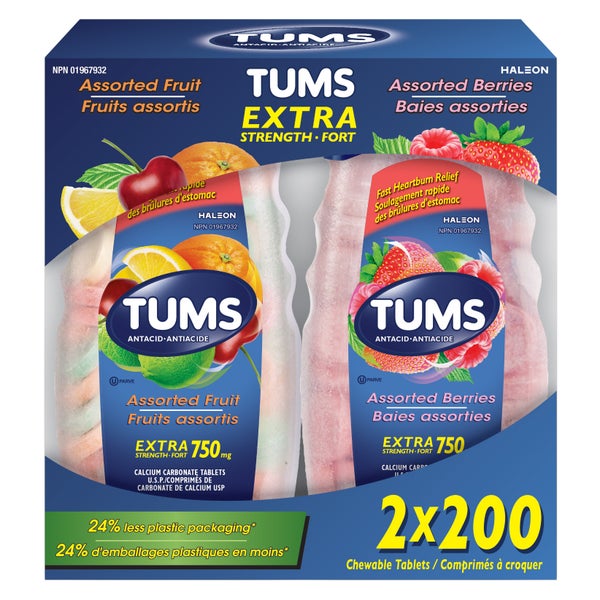 Extra Strength - 2 × 200 - Tums - Health and Wellness - Canadian Distribution