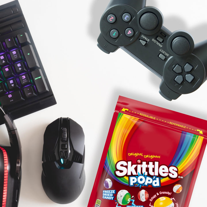 SKITTLES POP'D Original Freeze-Dried Fruity Candy, Crunchy Snack Pack 155g - Canadian Distribution - Ships Free Within Canada on Orders Above CAD $199
