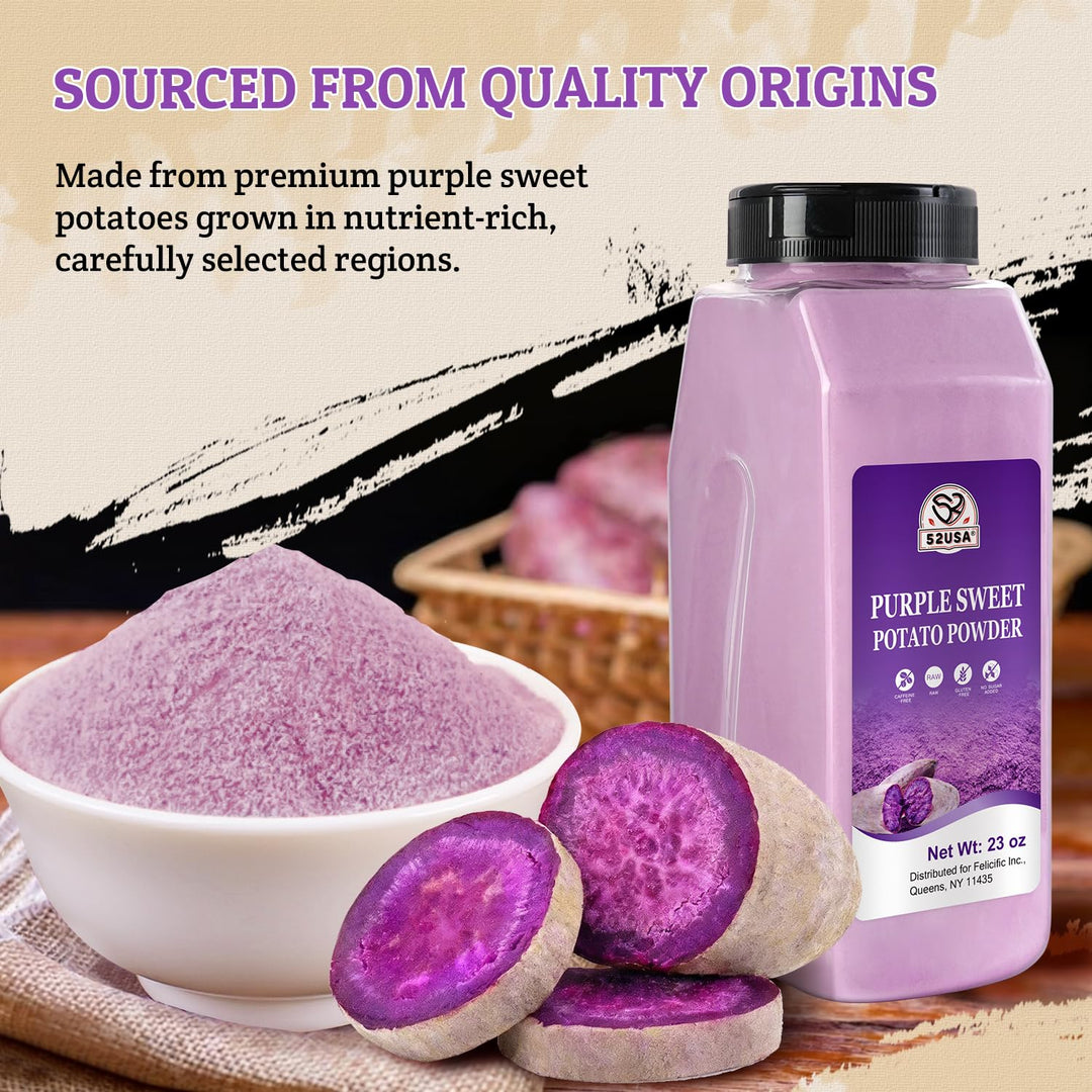 Ube Powder - Purple Sweet Potato Powder - 23oz (652g) - Natural Food Coloring - Gluten-Free - Vegan- Ube Powders for Baking, Smoothies, Ice Cream Desserts, Drinks, Flavourings - Canadian Distribution - Ships Free Within Canada