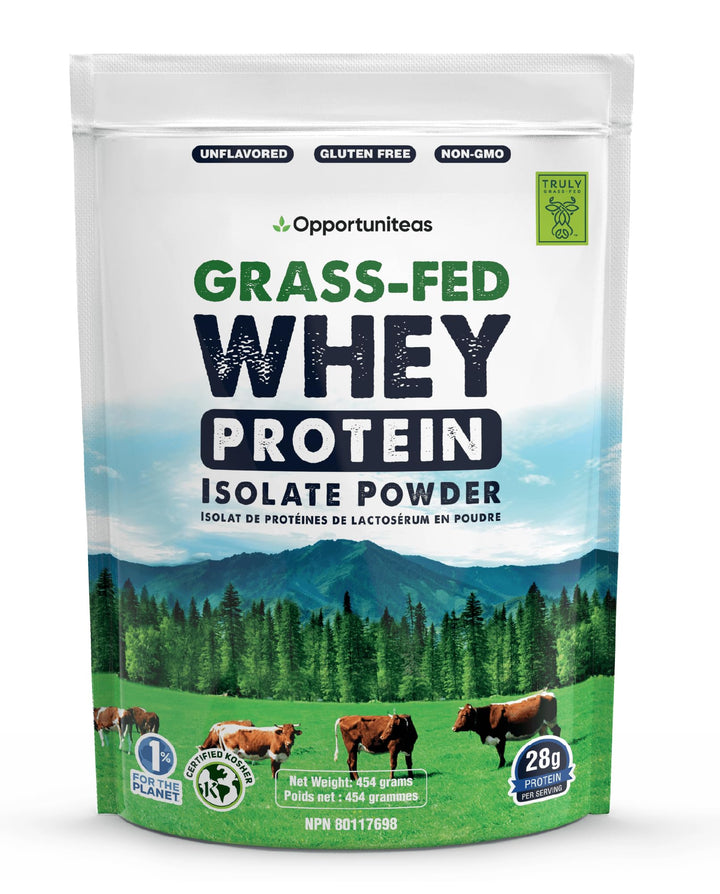 Opportuniteas – Grass Fed Whey Protein Isolate – Unflavored – 5 lb