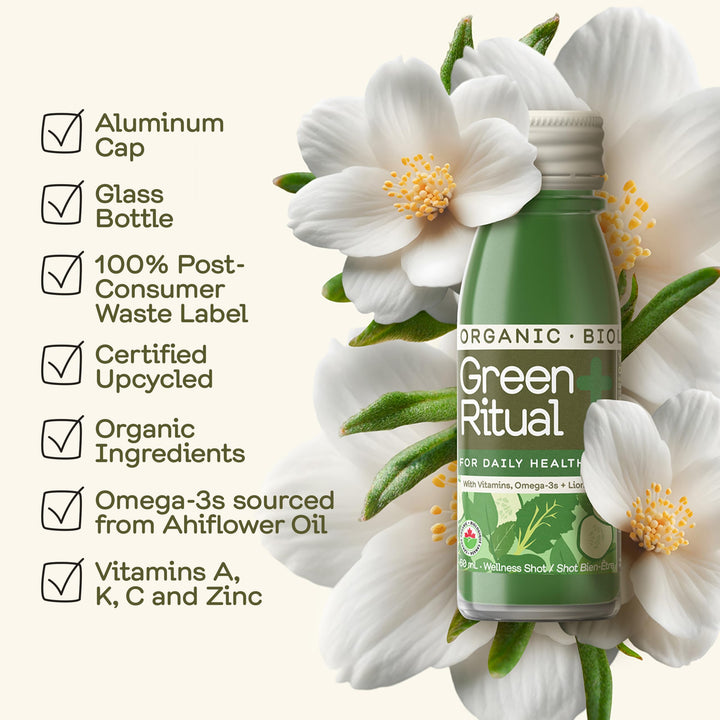 Greenhouse Juice – Green Ritual Wellness Shot – Cucumber & Spinach – 12 × 60mL – Vitamin C + Magnesium