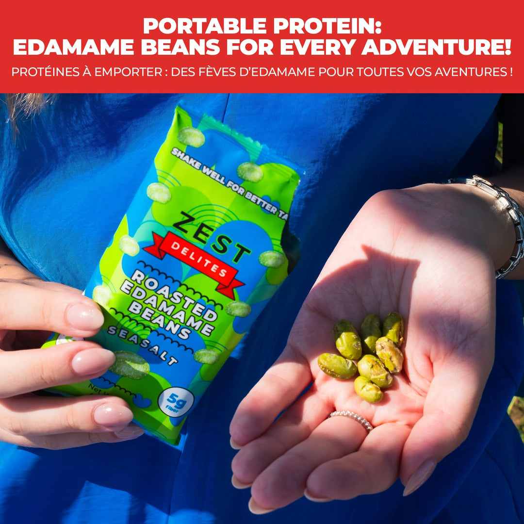 Zest Delites – Edamame Snack – Sea Salt / Sriracha / Buffalo – 26 g × 24 Packs