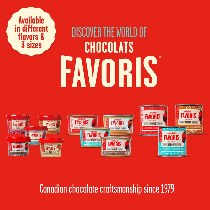 Chocolats Favoris Small Chocolate Fondue (2 x 215 g) – Ready in 15 Minutes - Canadian Distribution - Ships Free Within Canada on Orders Above CAD $199