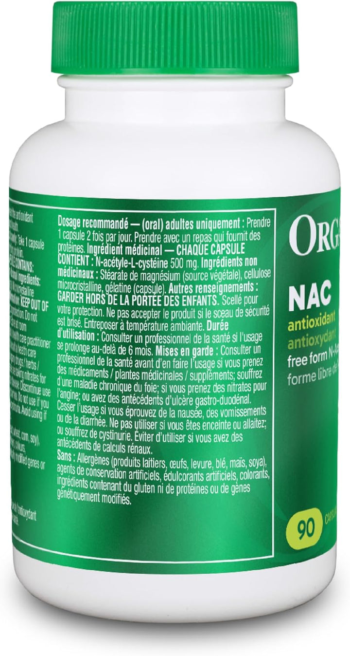 Organika – NAC – 500 mg – 90 Capsules