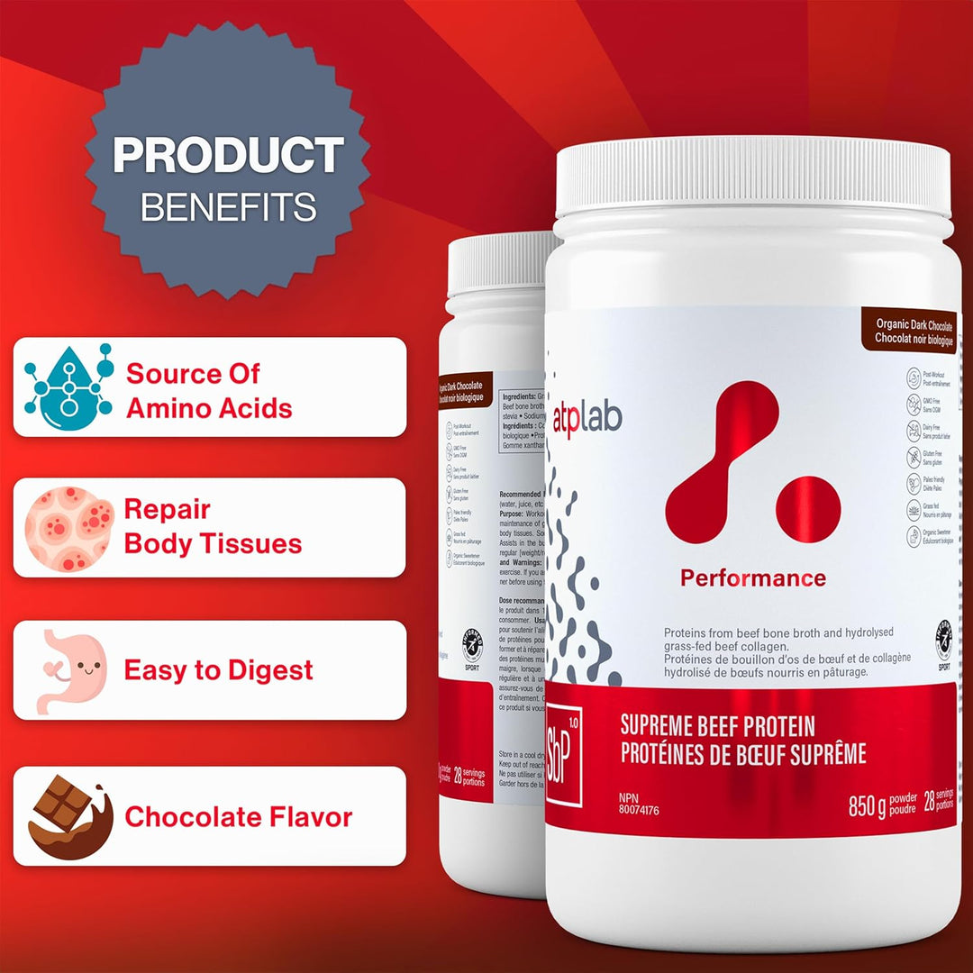 ATP Lab – Beef Protein Powder – Chocolate – 850 g, 28 Servings