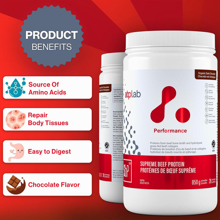 ATP Lab – Beef Protein Powder – Chocolate – 850 g, 28 Servings