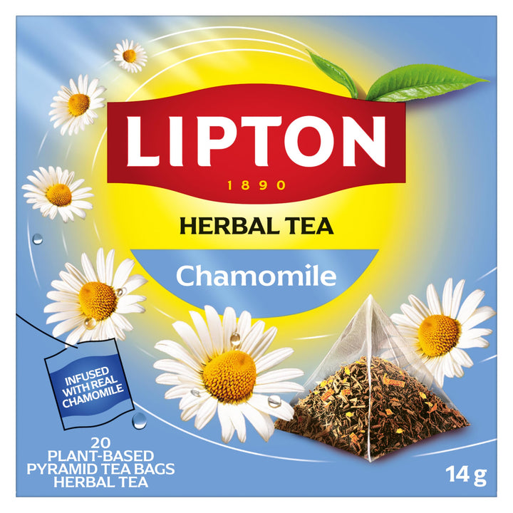 Tisane LIPTON Pyramids Camomille, 20 sachets (Lot de 4)