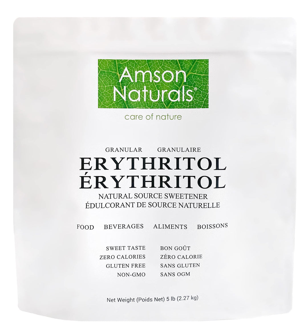 Amson Naturals – Erythritol – Granular Sweetener – 5 lb