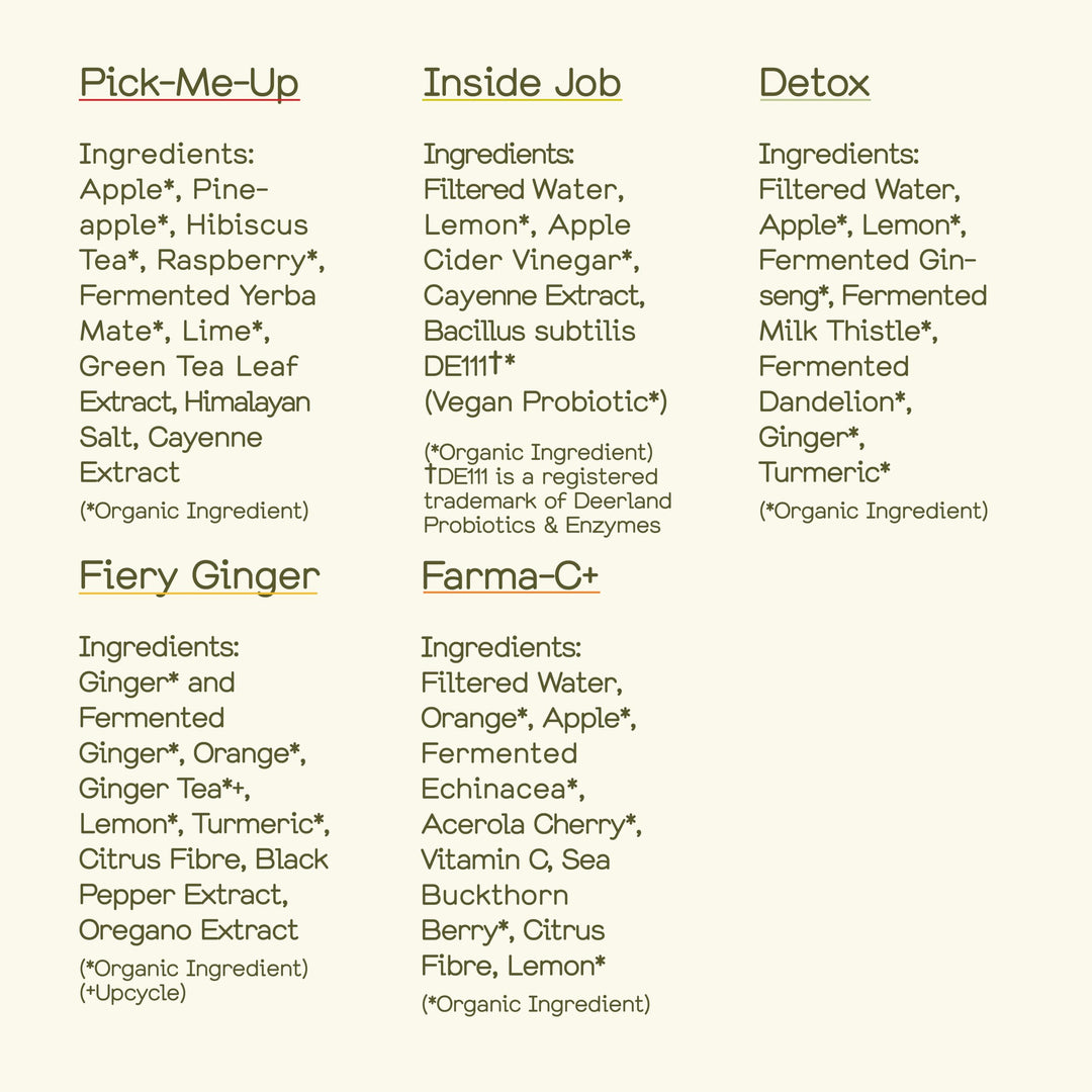 Greenhouse – Wellness Shots – Fiery Ginger & Variety Pack – 12 × 2 oz