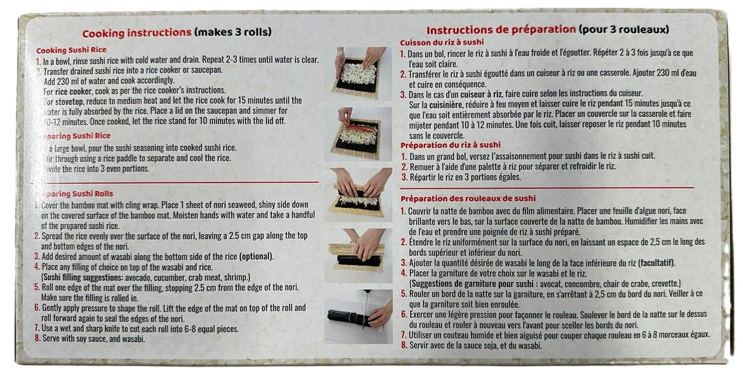 Kit de préparation de sushis familial asiatique, facile à utiliser, pour les fêtes, amateur de sushis 283g