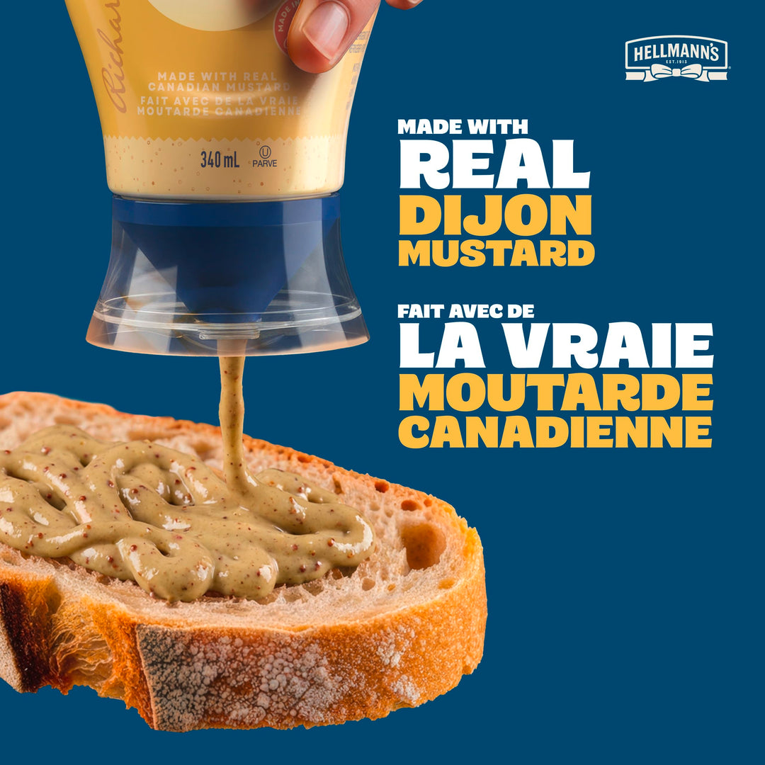 Hellmann's Dijonnaise Mayonnaise Dressing – 2 x 340 ML - Canadian Distribution - Ships Free Within Canada on Orders Above CAD $199