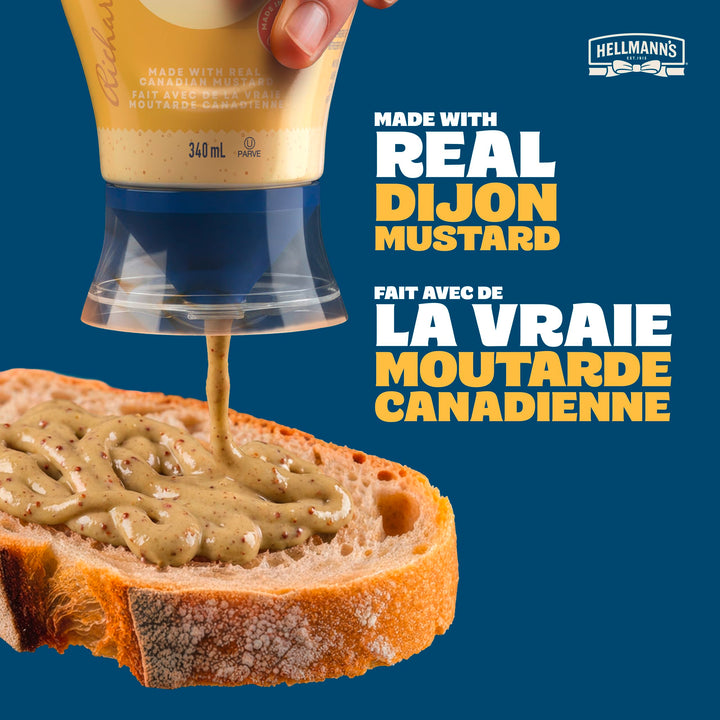 Hellmann's Dijonnaise Mayonnaise Dressing – 2 x 340 ML - Canadian Distribution - Ships Free Within Canada on Orders Above CAD $199