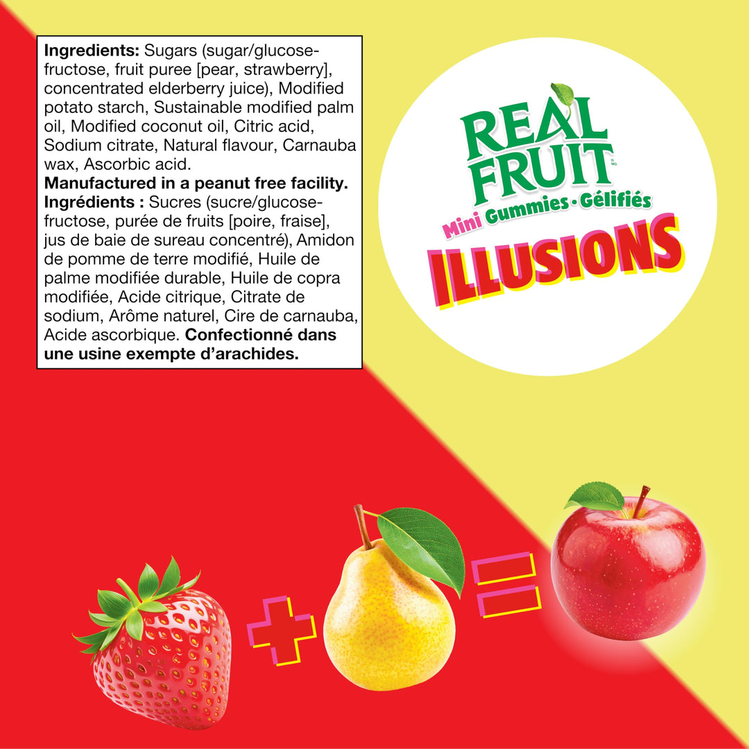 REALFRUIT Illusions Strawberry Pear Gummies - 2 x 325g - Canadian Distribution - Ships Free Within Canada on Orders Above CAD $199