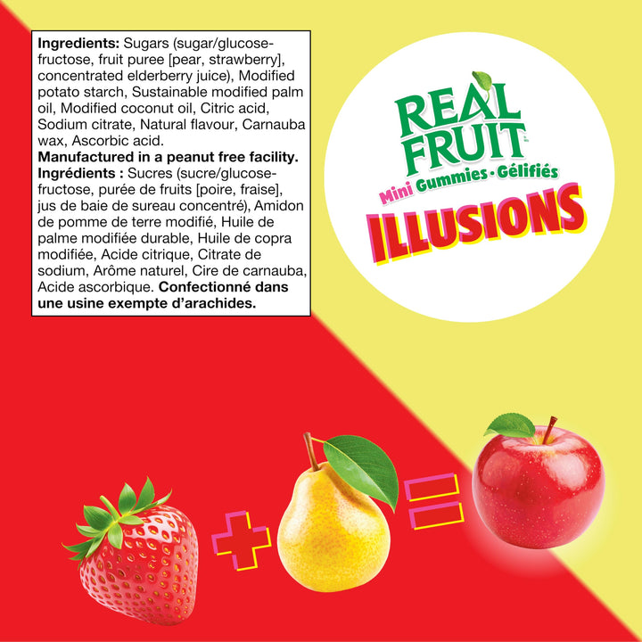 REALFRUIT Illusions Strawberry Pear Gummies - 2 x 325g - Canadian Distribution - Ships Free Within Canada on Orders Above CAD $199