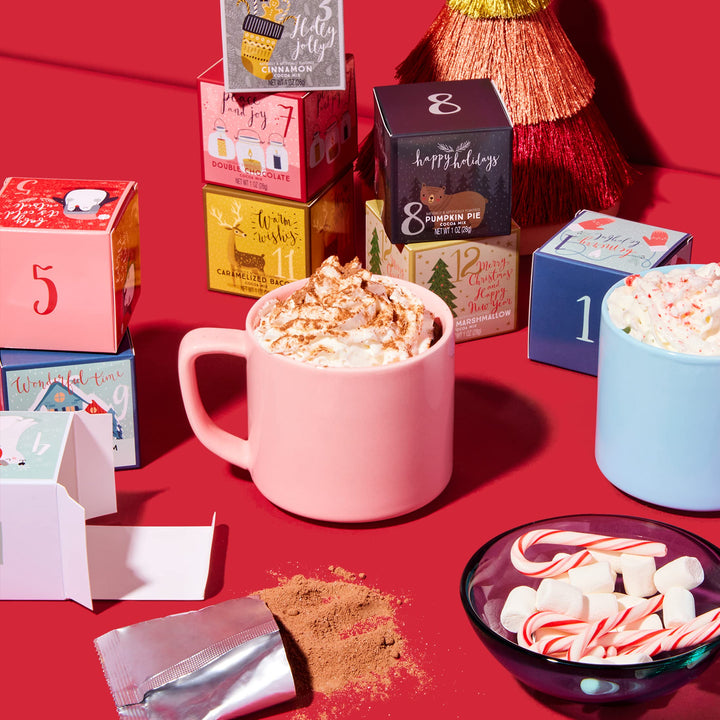 Thoughtfully Gourmet – Hot Chocolate Gift Set – 12 Days of Christmas – 12 Flavours