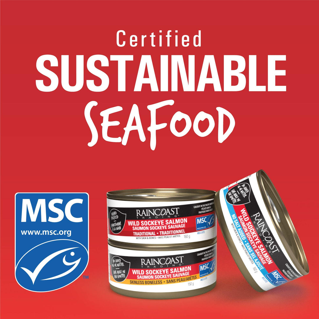 Raincoast Trading Wild Sockeye Salmon – Boneless & Skinless - Canadian Distribution - Ships Free Within Canada on Orders Above CAD $199