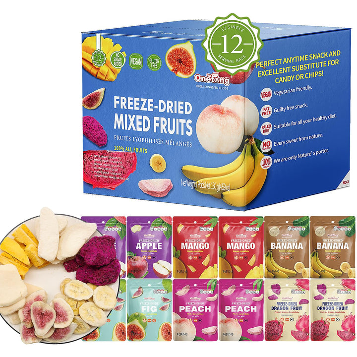 ONETANG – Freeze Dried Fruit – Mixed Fruit – 12 Pack – No added sugar
