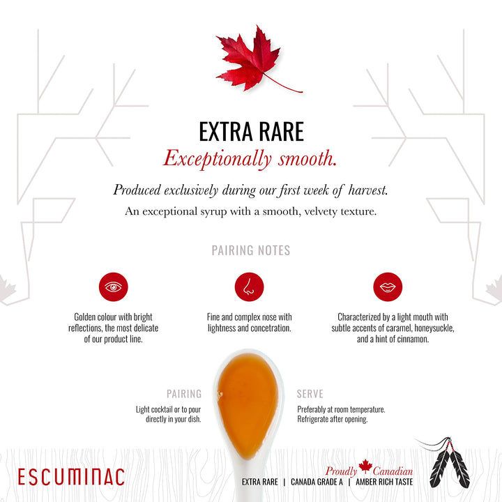 Escuminac – Maple Syrup – Extra Rare Amber – Mini Bottles – 12 × 50 ml
