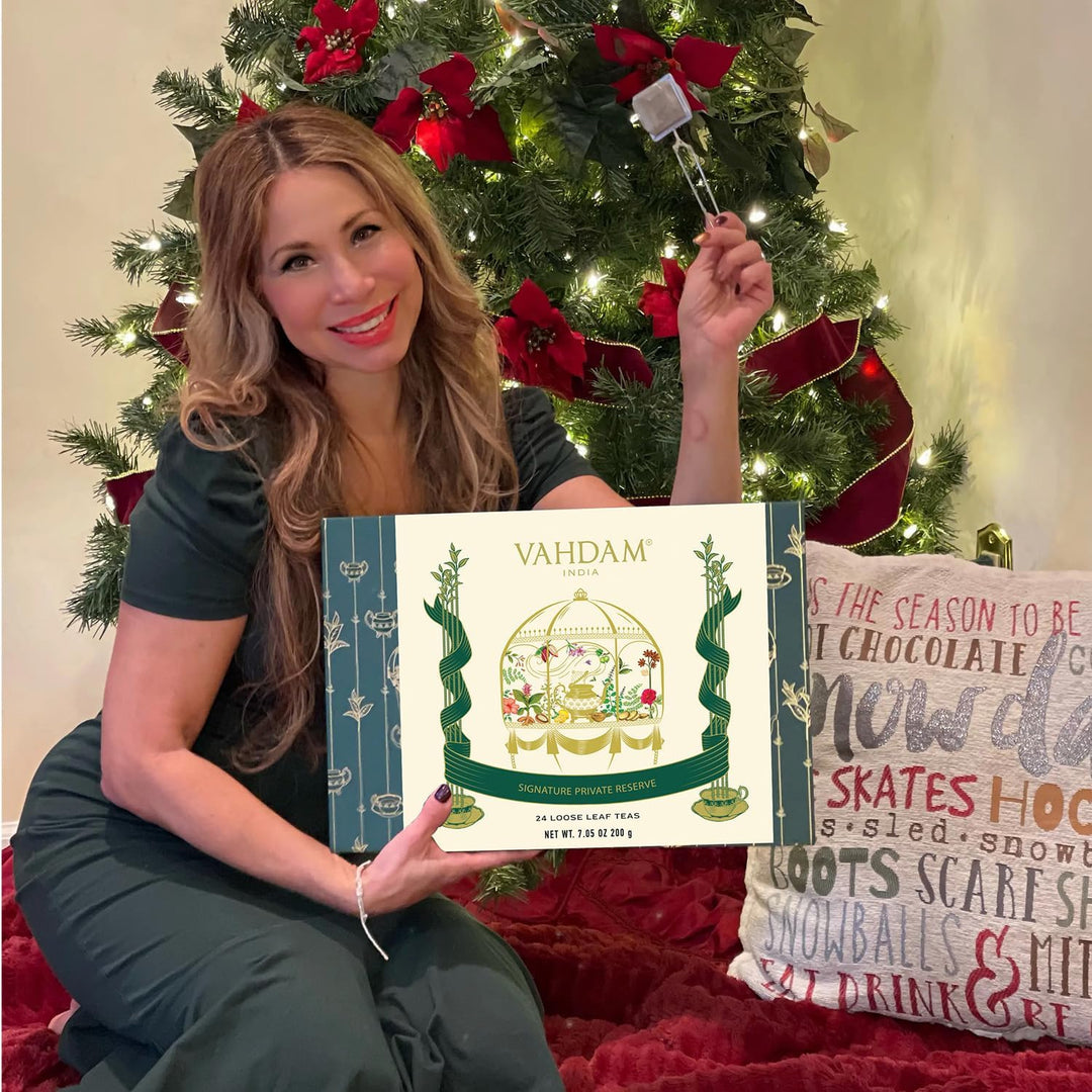 VAHDAM – Tea Gift Set – 24 Loose Leaf Teas – Luxury Tin Caddies