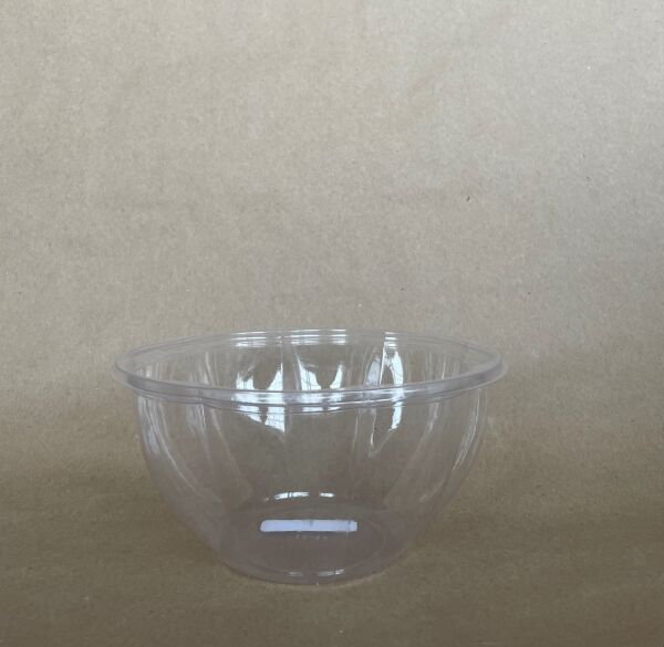 32oz. PLA Floral Salad Bowl Clear 300cs BPI