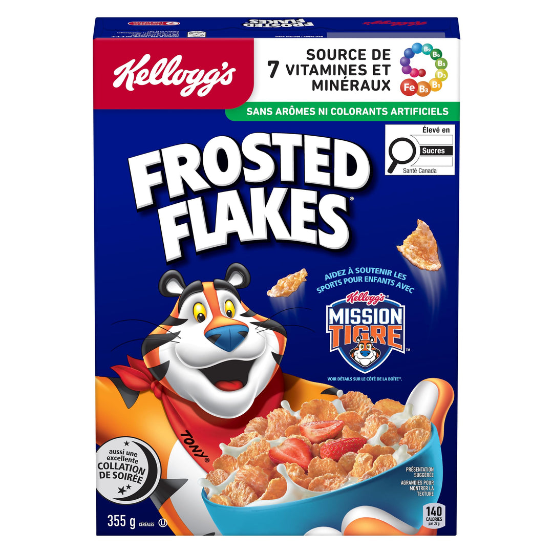 Kellogg's Frosted Flakes® Cereal 2 x 355g - Canadian Distribution - Ships Free Within Canada on Orders Above CAD $199