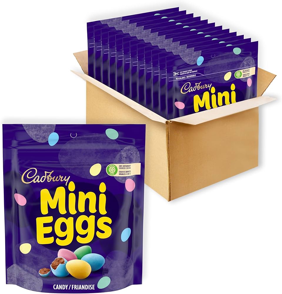 Candy Chocolate Mini Eggs - 12 x 170 g - Cadbury Chocola - Restaurant and Foodservice Ingredients - Canadian Distribution