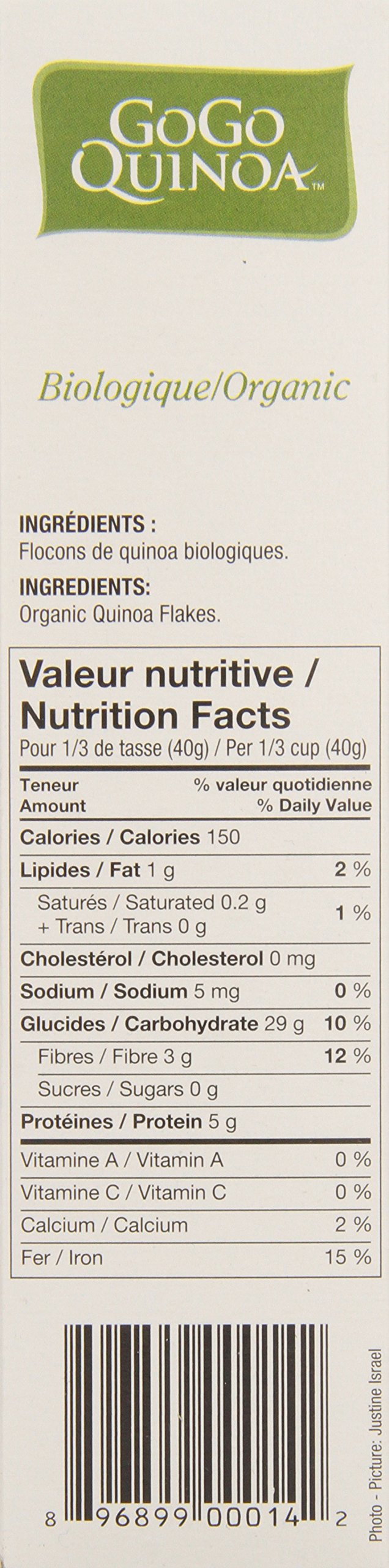 GoGo Quinoa Flakes Cereal - 2 x 350G Organic Breakfast - Canadian Distribution - Ships Free Within Canada on Orders Above CAD $199