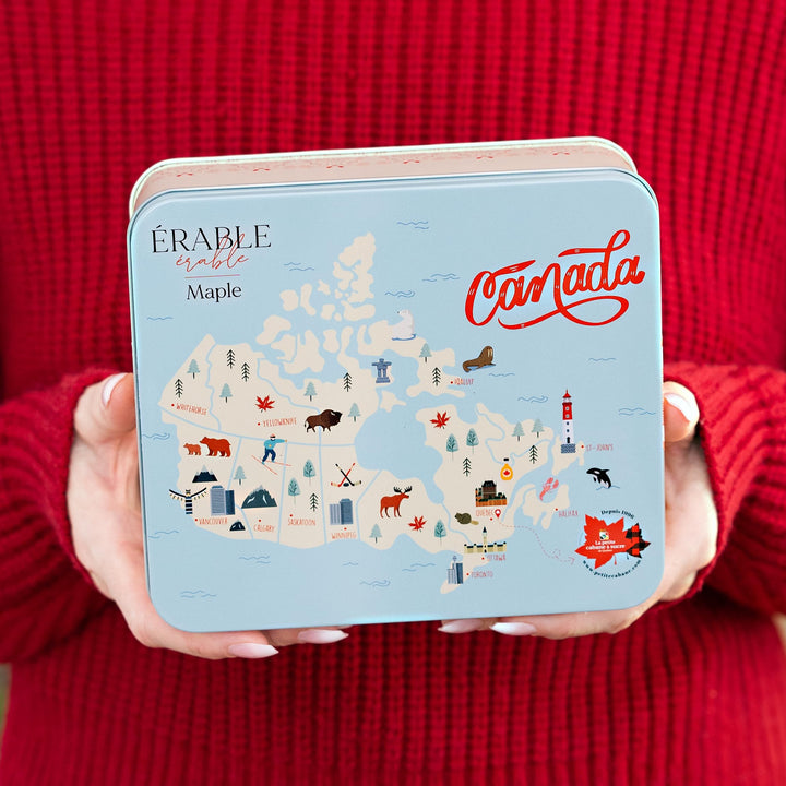 Little Quebec Sugar Shack – Maple Cookies – Traditional – 24 Count – Collectible Tin