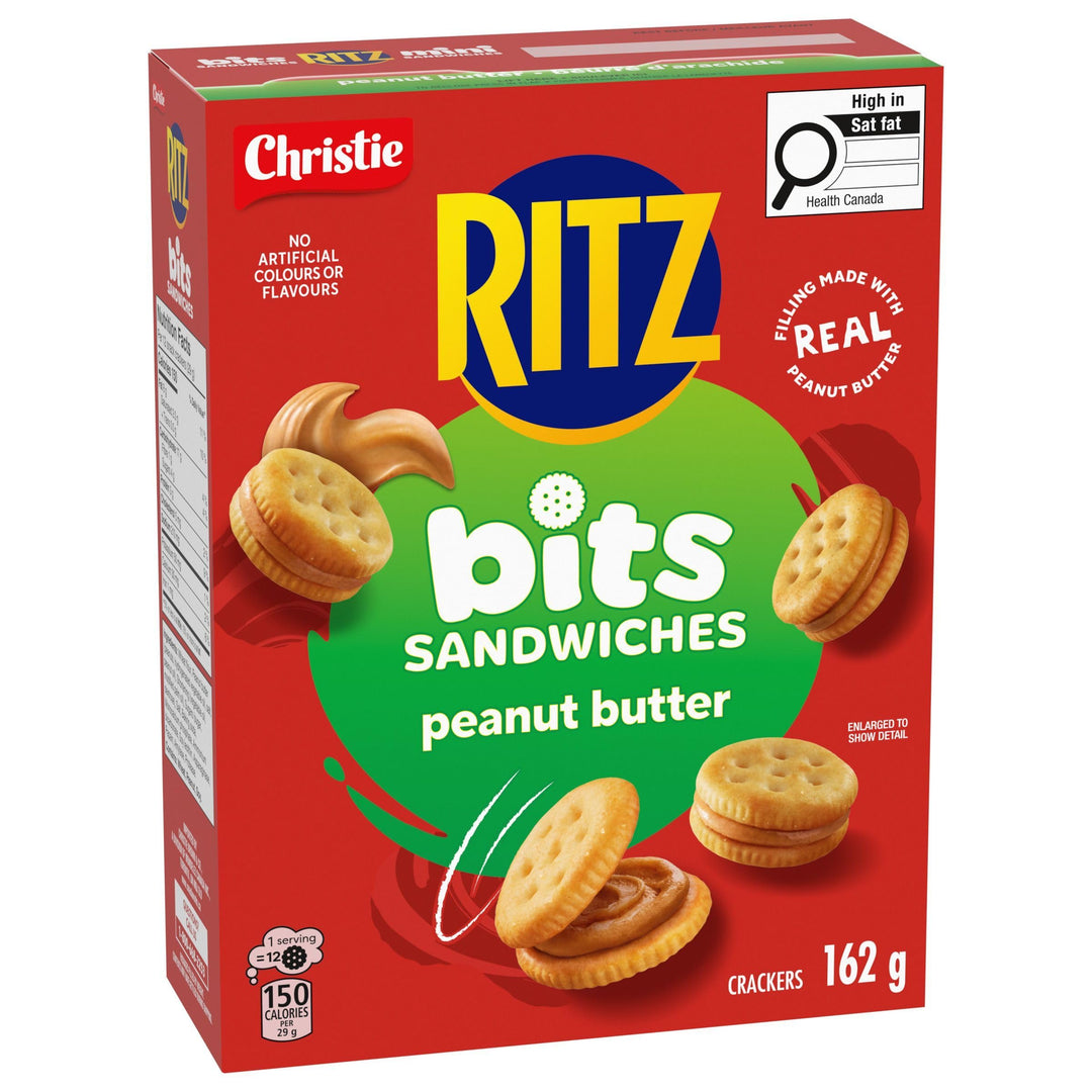 Ritz Bits Peanut Butter Sandwich Crackers, 2 x 162g - Canadian Distribution - Ships Free Within Canada on Orders Above CAD $199