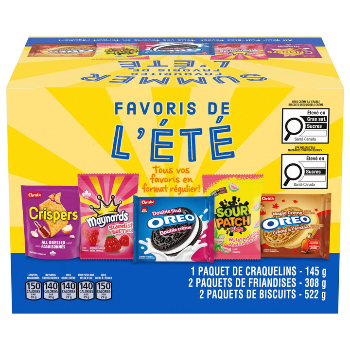 Summer Snack Box 975g - Beach & Picnic Assortment with Cookies, Candies & Crispers - Canadian Distribution - Ships Free Within Canada on Orders Above CAD $199